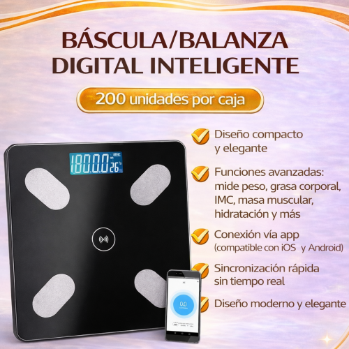 BASCULA / BALANZA DIGITAL INTELIGENTE